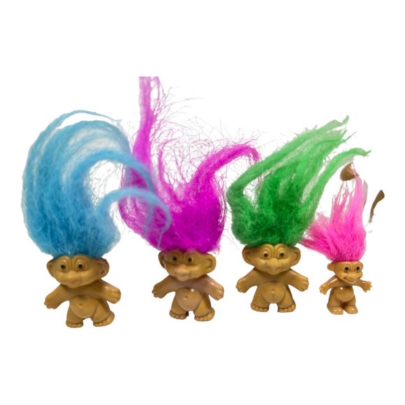 Lot of 7 Vintage Russ Troll Doll 1991 of Various Eras & Sizes - Picture 7 of 8